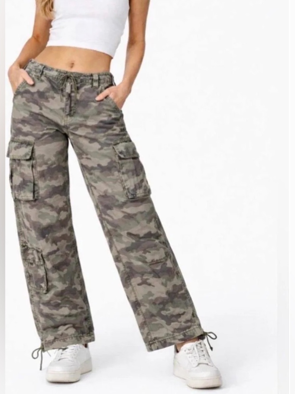 ABERCROMBIE Camo Cargo Drawstring Pants
